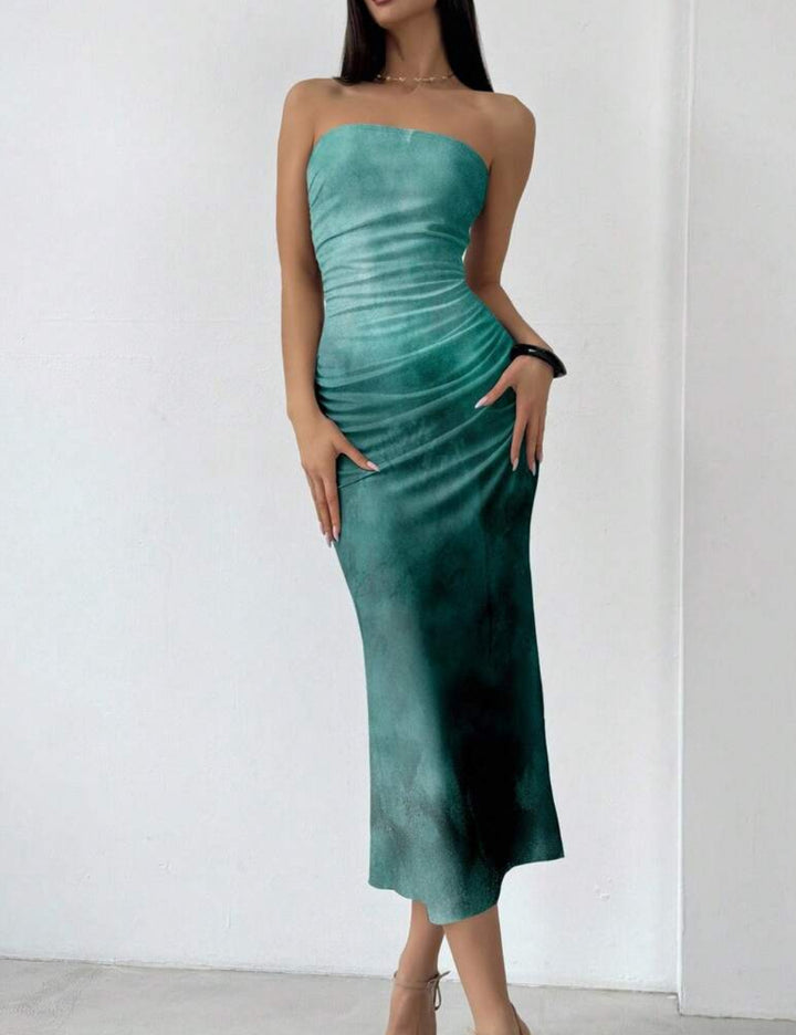 Shein maxi ruha, zöld