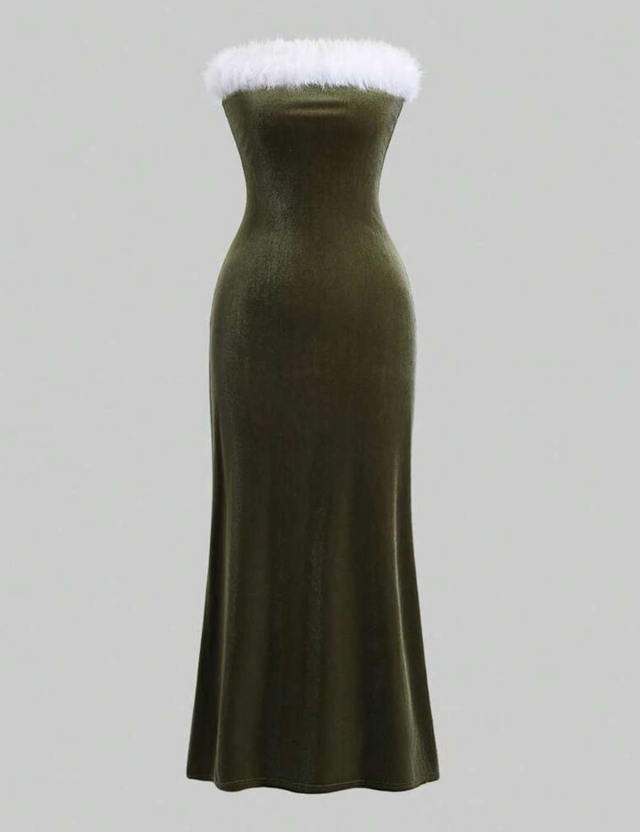 Shein maxi ruha, zöld