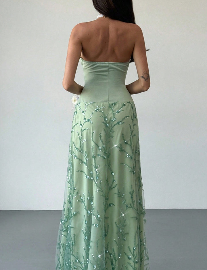 Shein maxi ruha, zöld