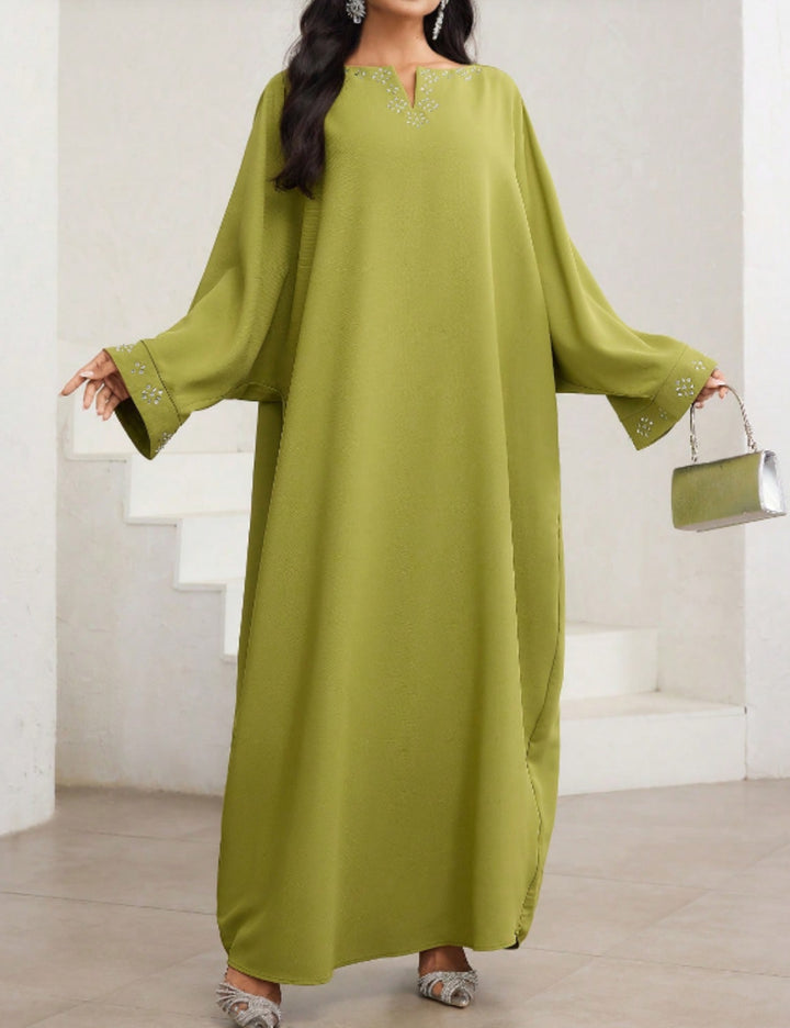 Shein maxi ruha, zöld