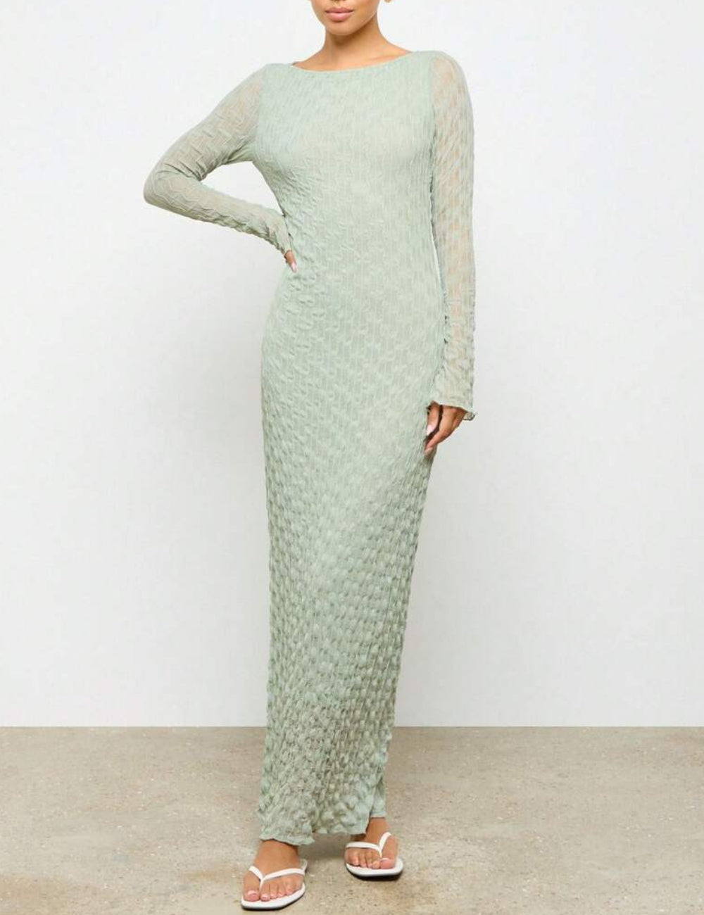Rochie maxi Shein AIIRZ, verde