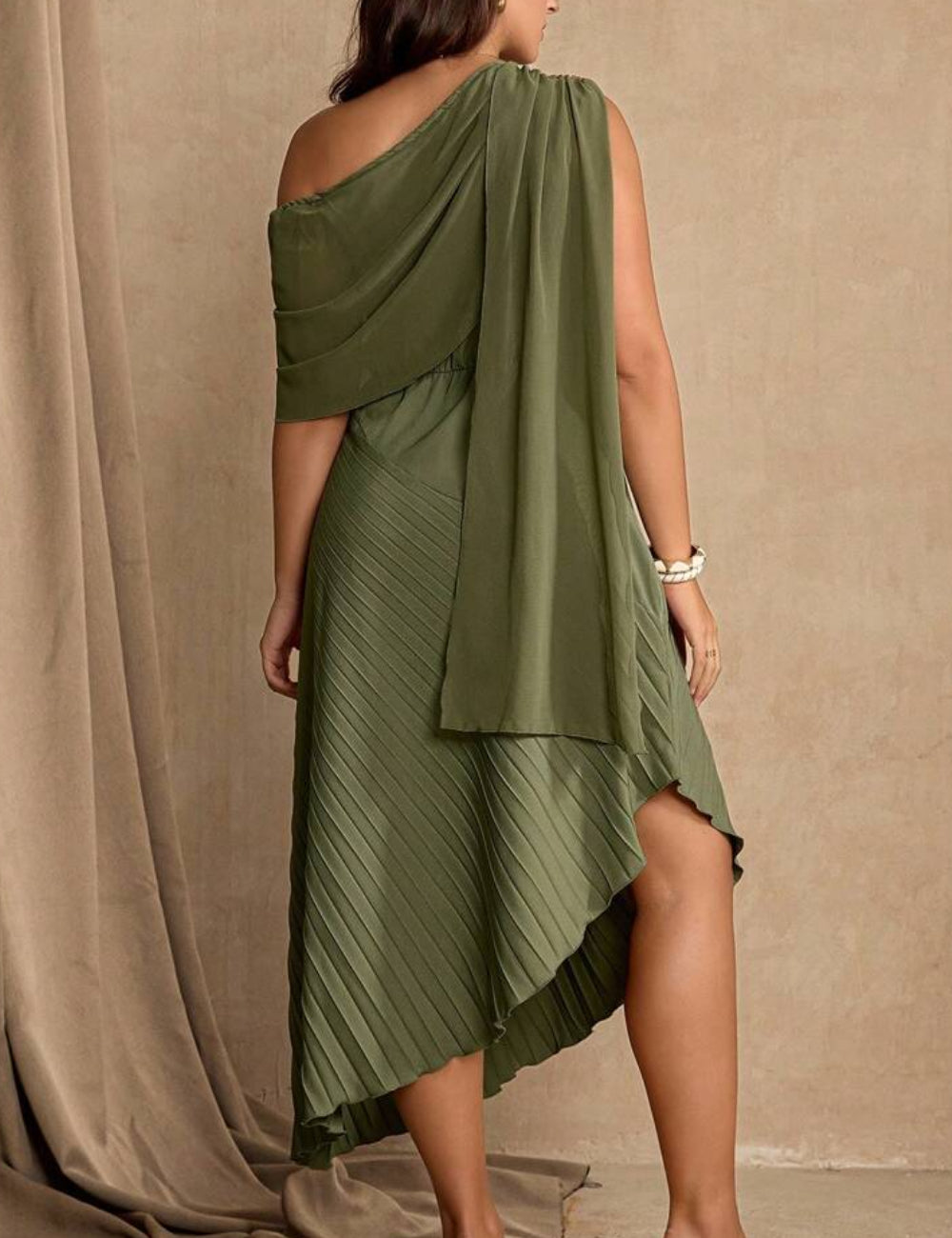 Rochie maxi Shein Curve+, verde