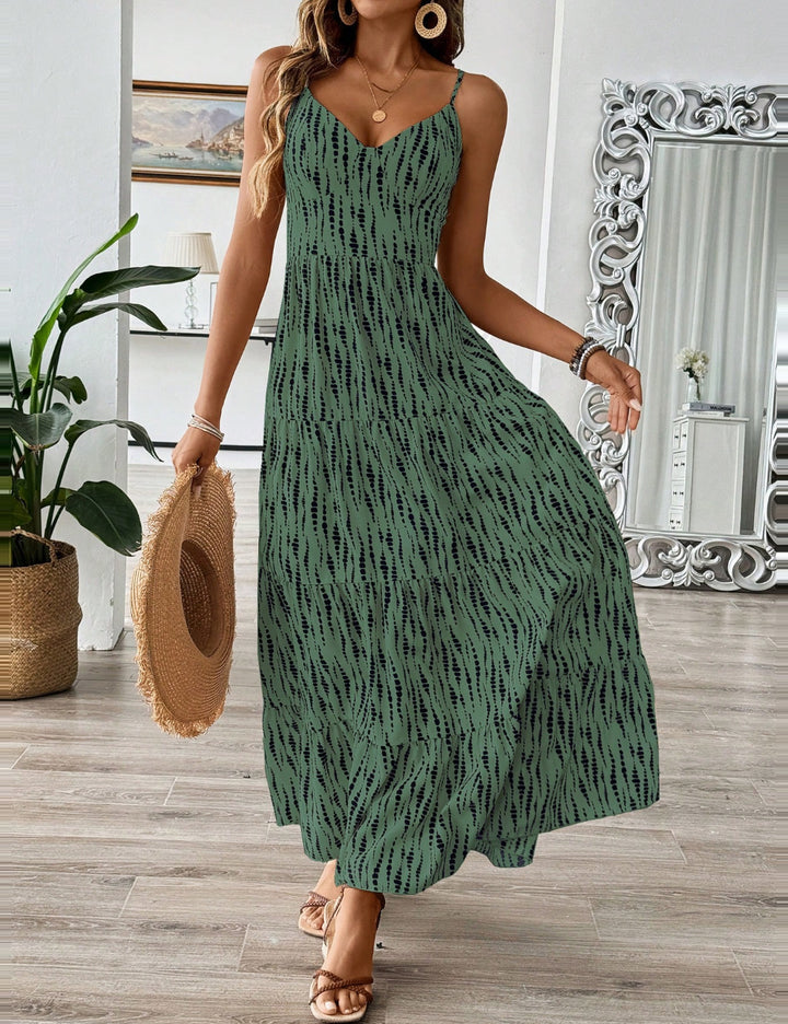Shein maxi ruha, zöld