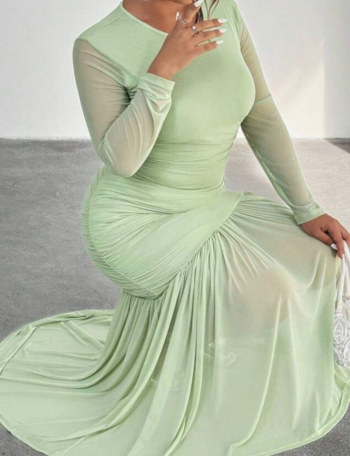 Rochie maxi Shein Curve+, verde
