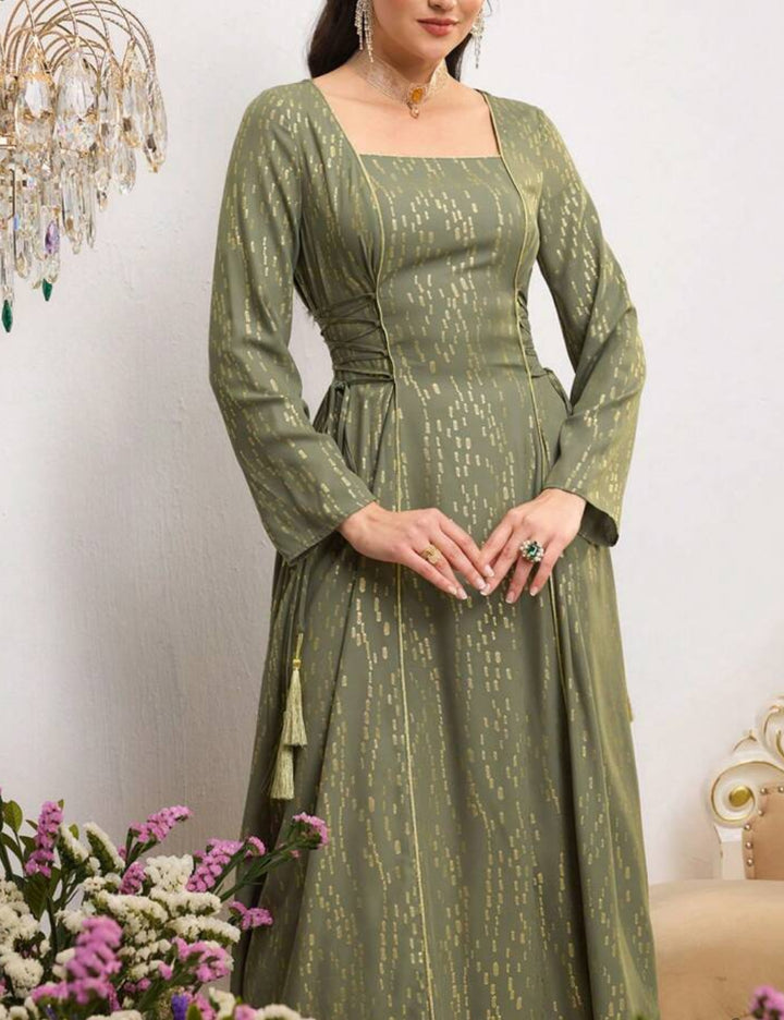 Shein maxi ruha, zöld