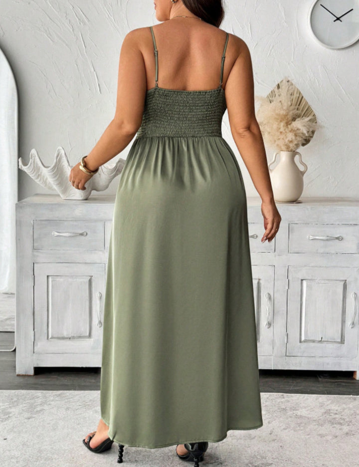 Rochie maxi Shein Curve+, verde