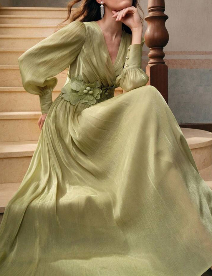 Shein Anewsta maxi ruha, zöld