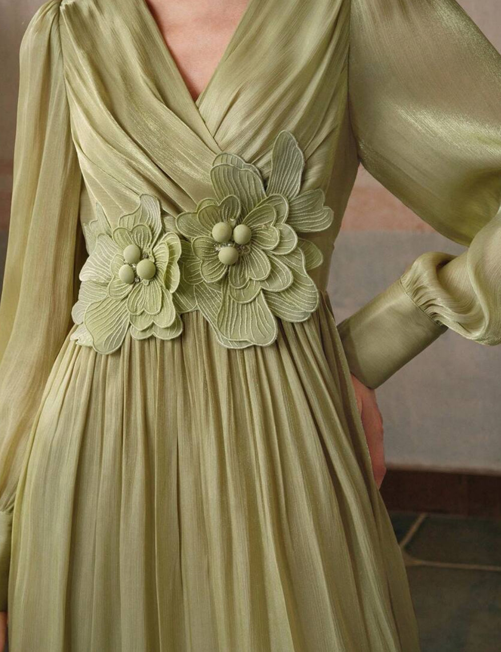 Shein Anewsta maxi ruha, zöld