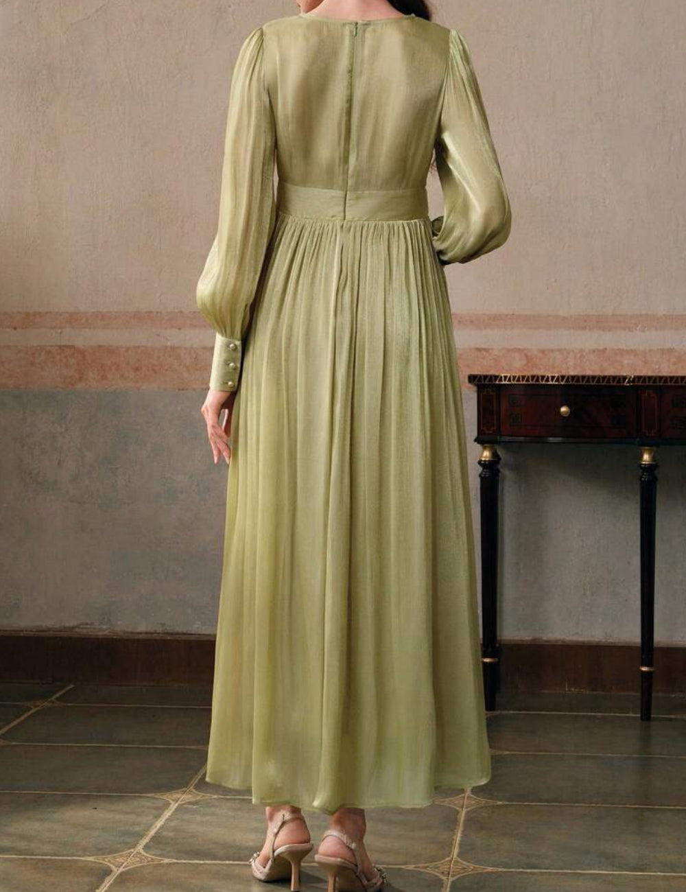 Shein Anewsta maxi ruha, zöld