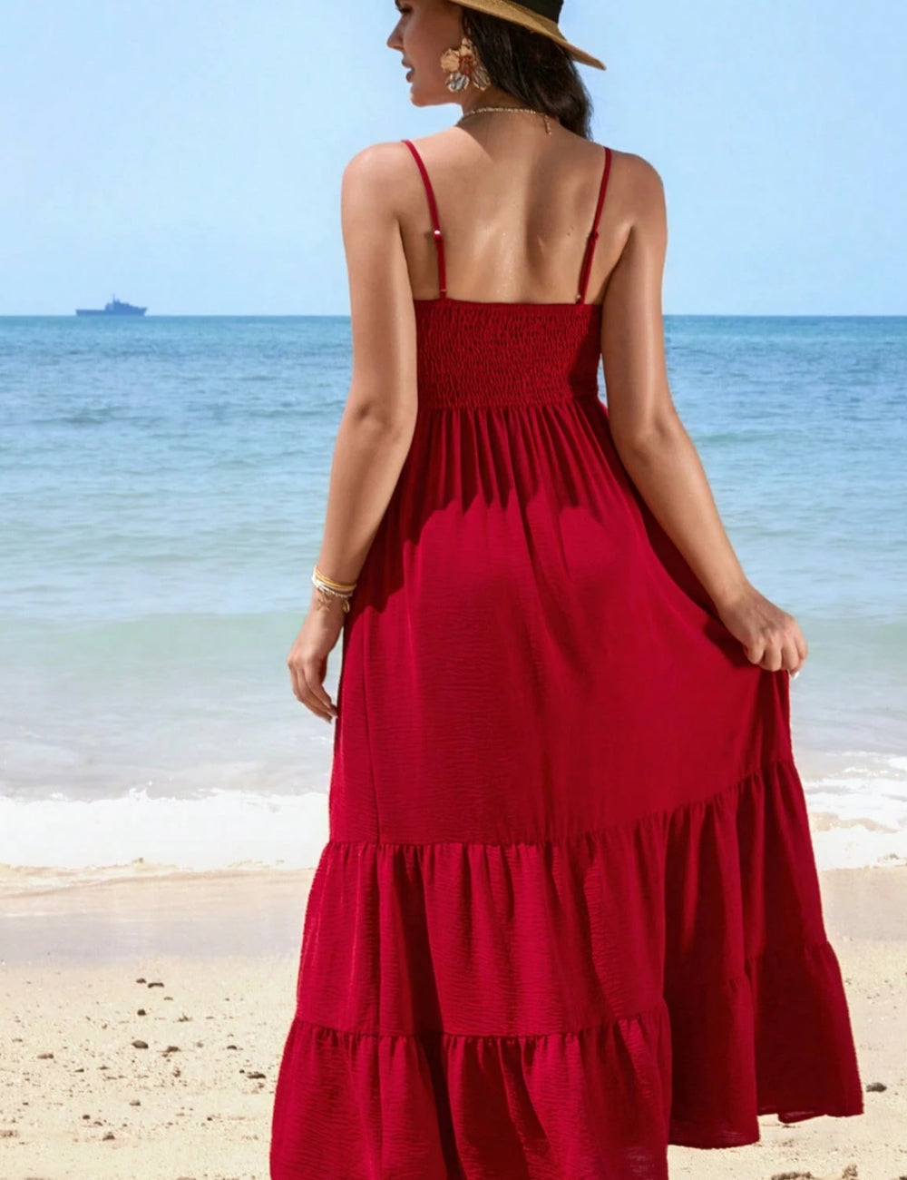 Shein maxi ruha, bordó