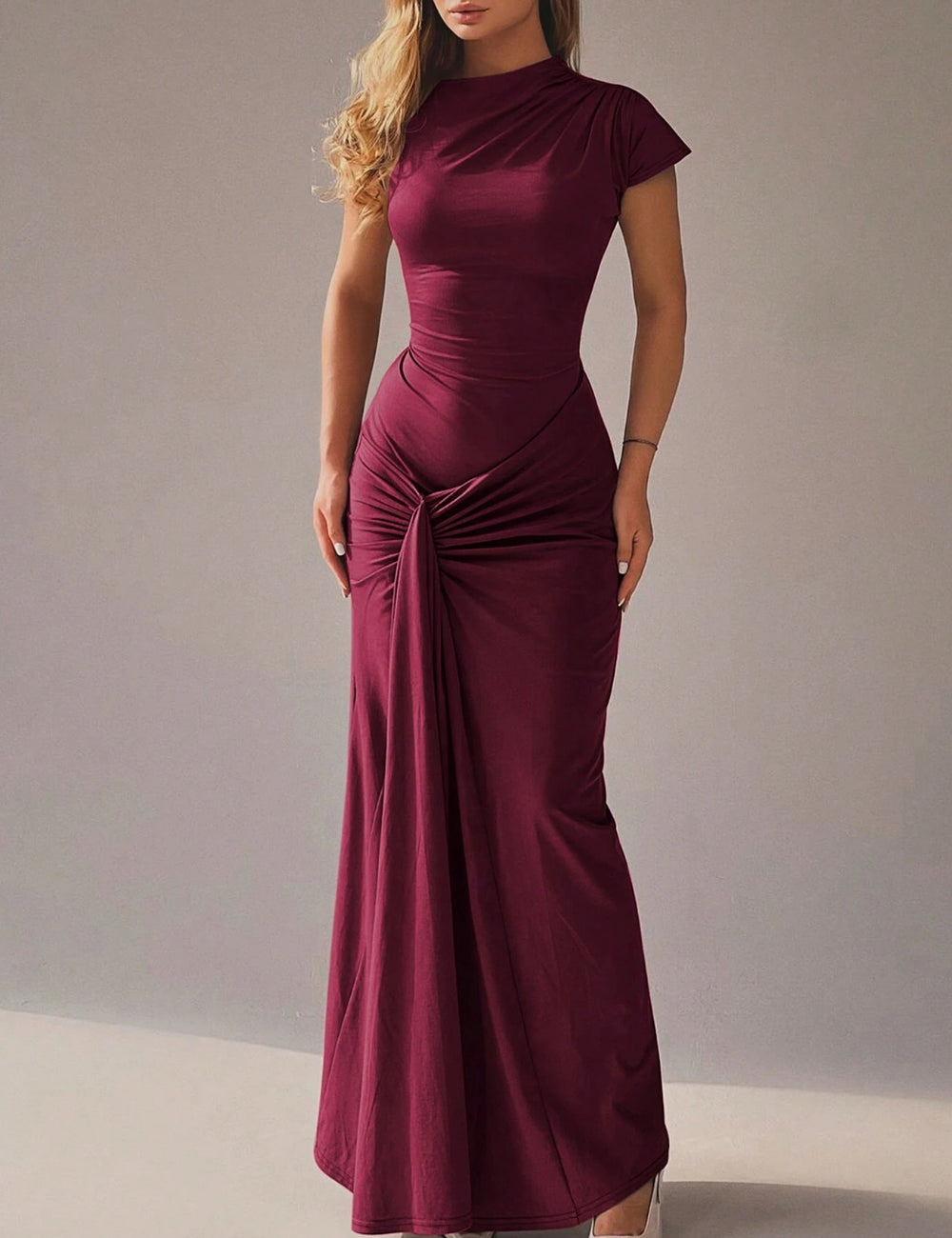 Shein maxi ruha, bordó