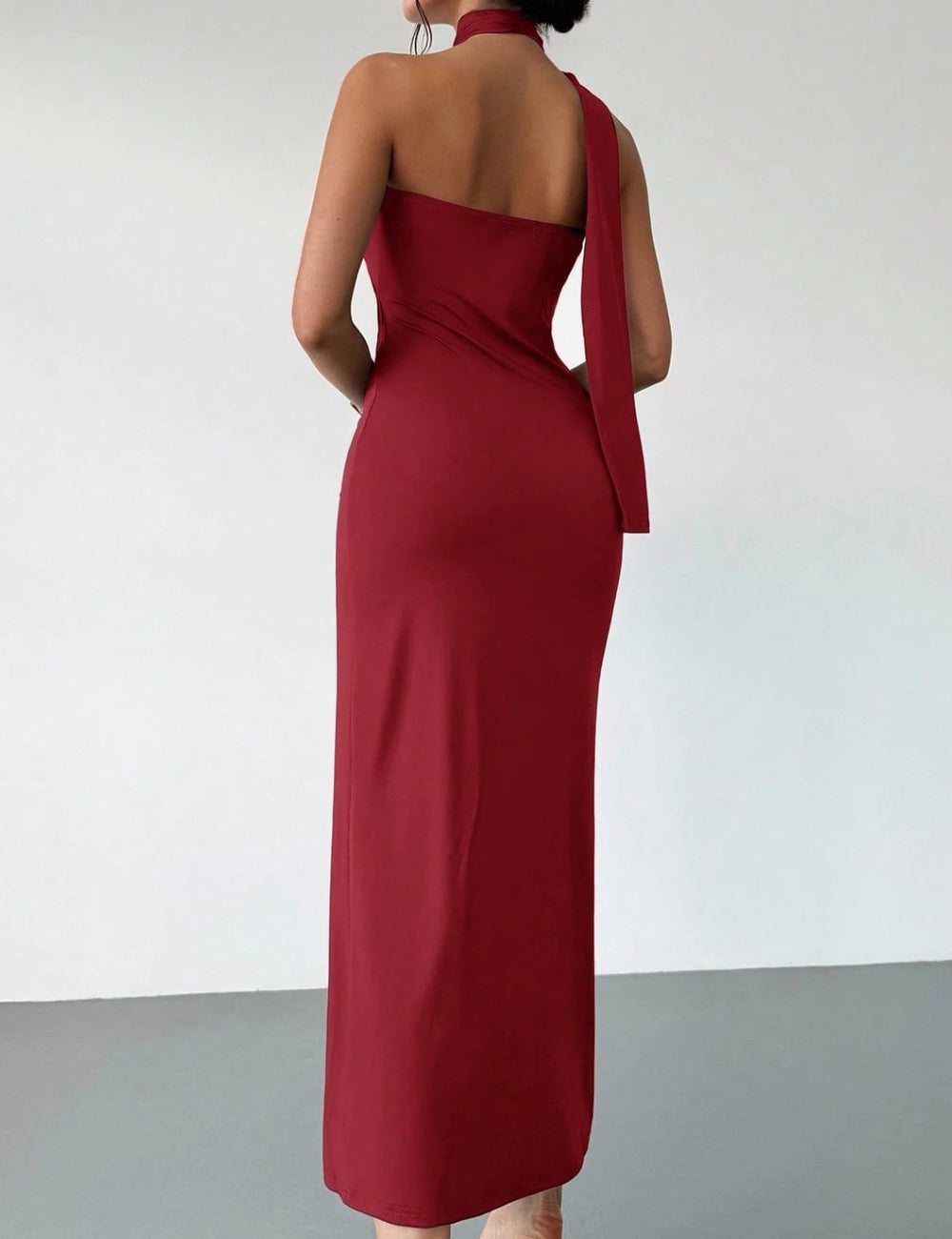 SHEIN Maxi ruha, bordó