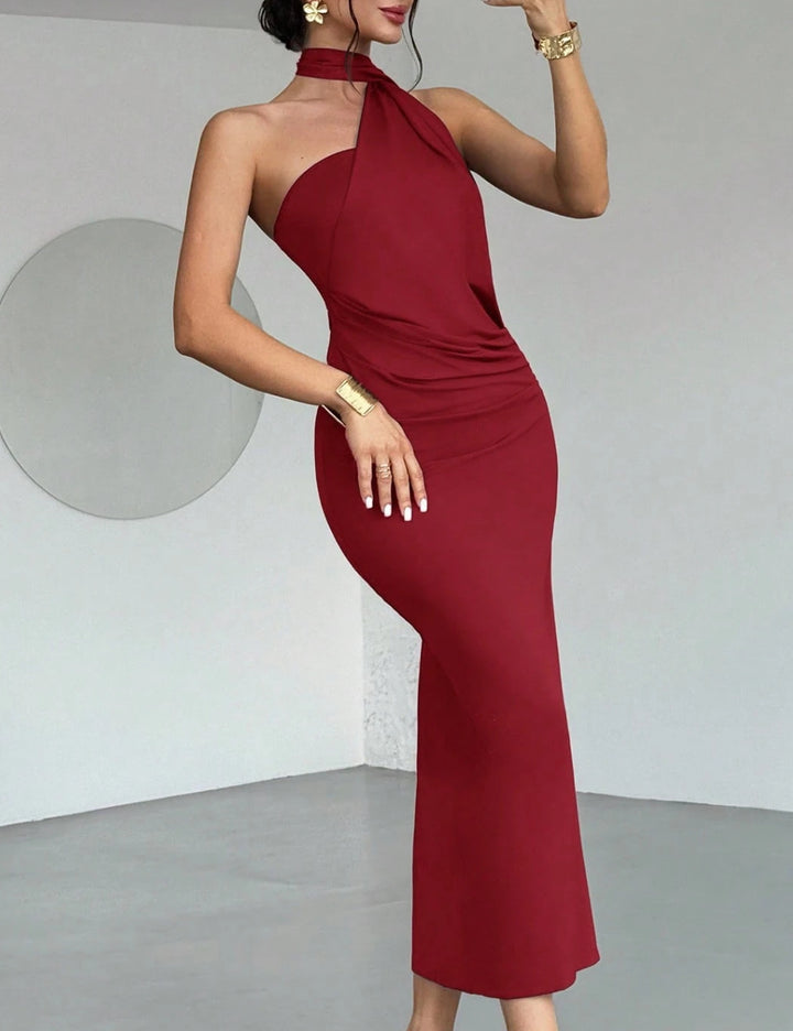 SHEIN Maxi ruha, bordó