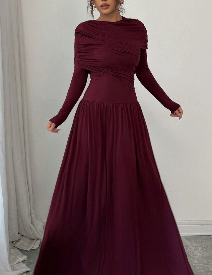 Shein maxi ruha, bordó