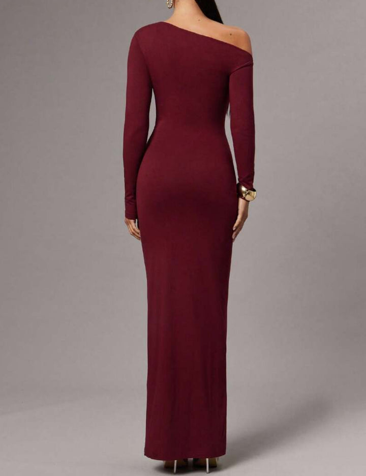 Shein maxi dress, burgundy