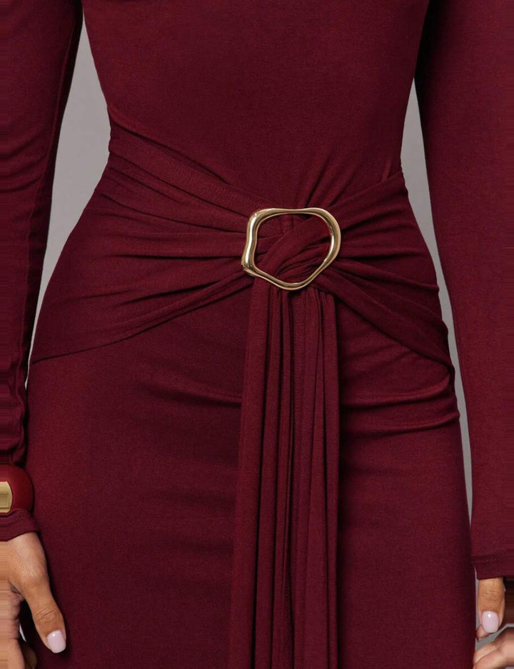 Shein maxi dress, burgundy