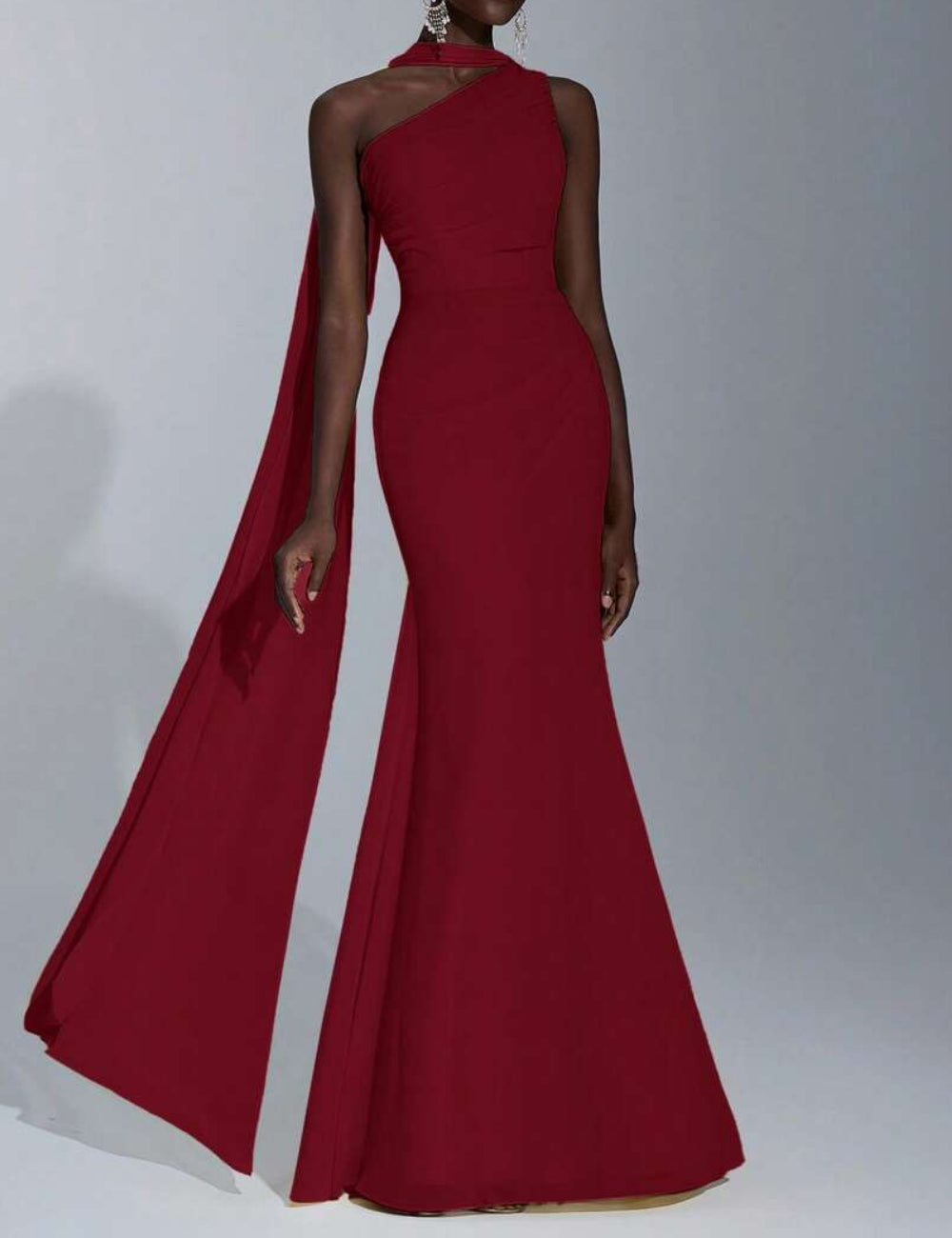 Shein maxi ruha, bordó