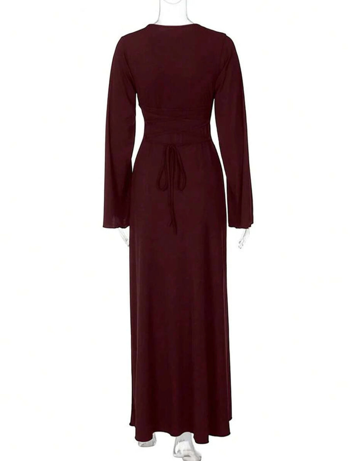 Shein maxi ruha, bordó