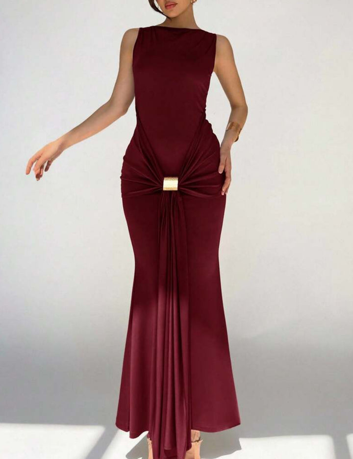 Shein maxi ruha, bordó