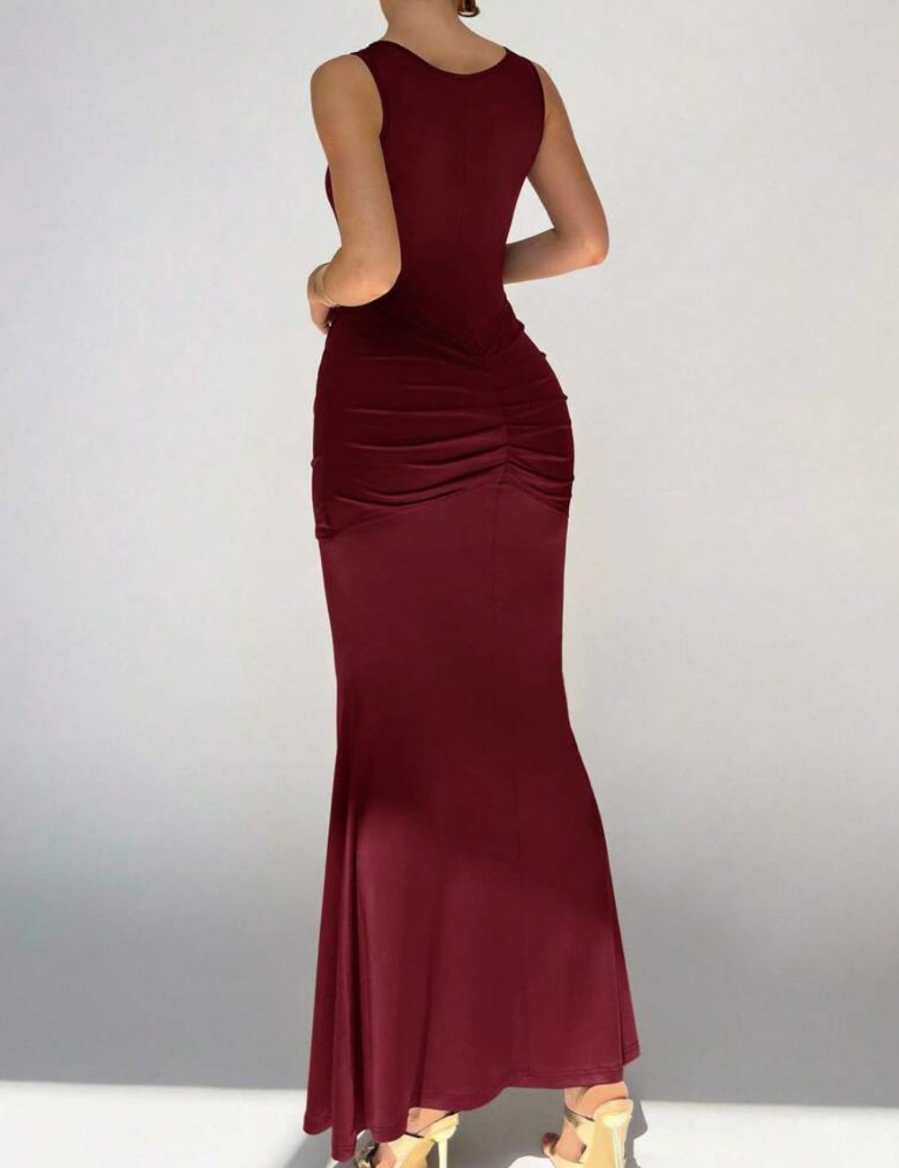 Shein maxi ruha, bordó