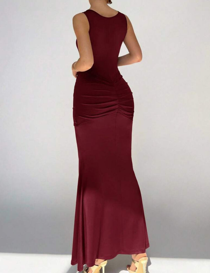 Shein maxi ruha, bordó
