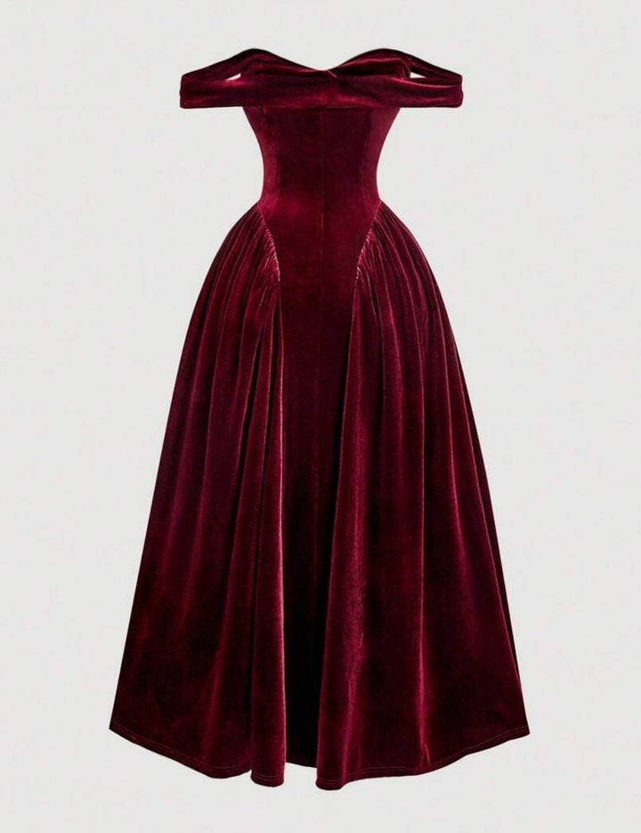 Shein maxi ruha, bordó