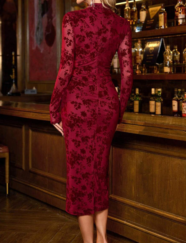 Shein maxi ruha, bordó