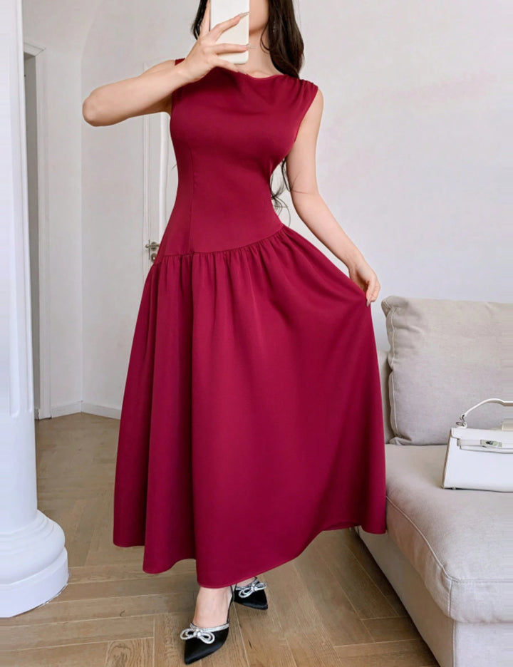 Shein maxi ruha, bordó