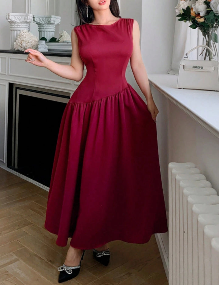 Shein maxi ruha, bordó