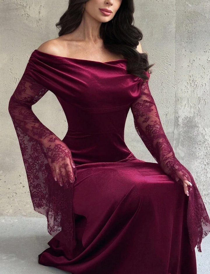 Shein maxi ruha, bordó
