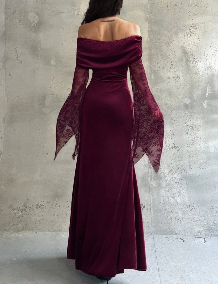 Shein maxi ruha, bordó