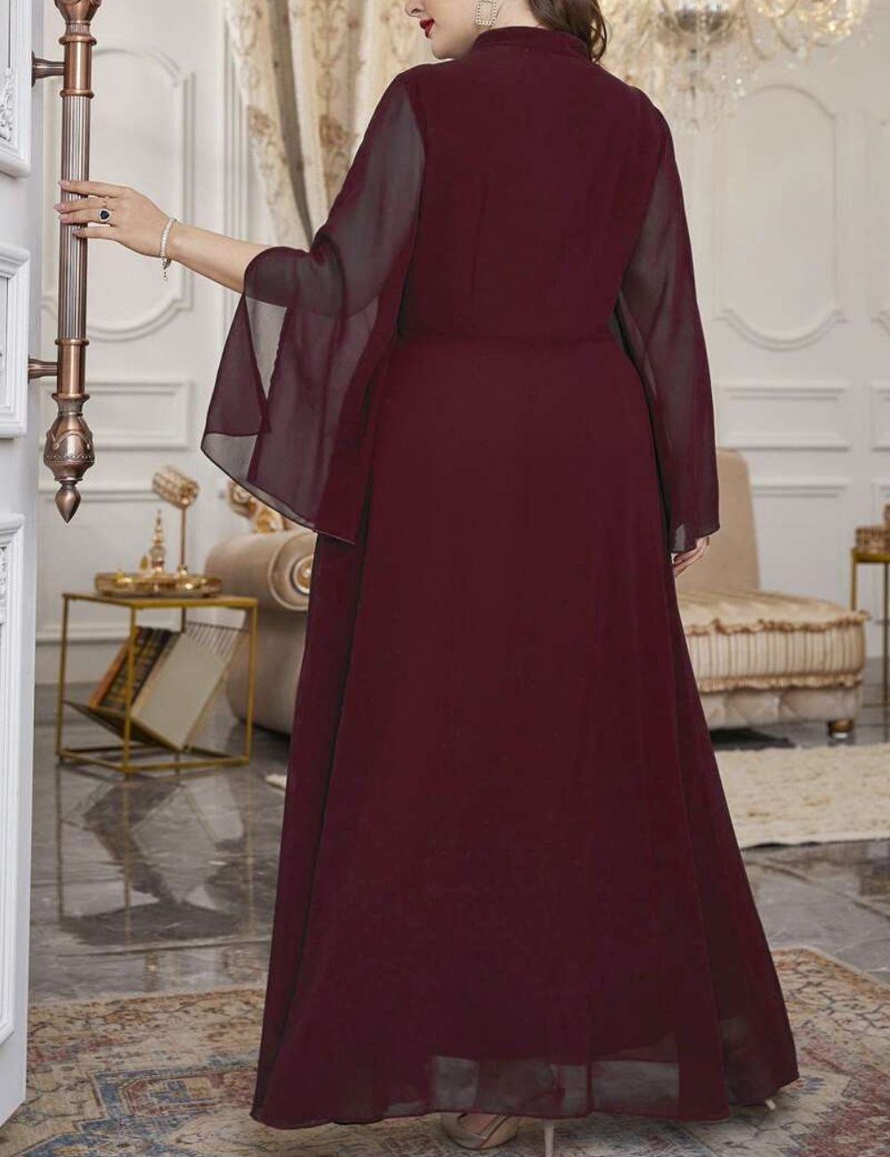 Rochie maxi Shein Curve+, vișiniu