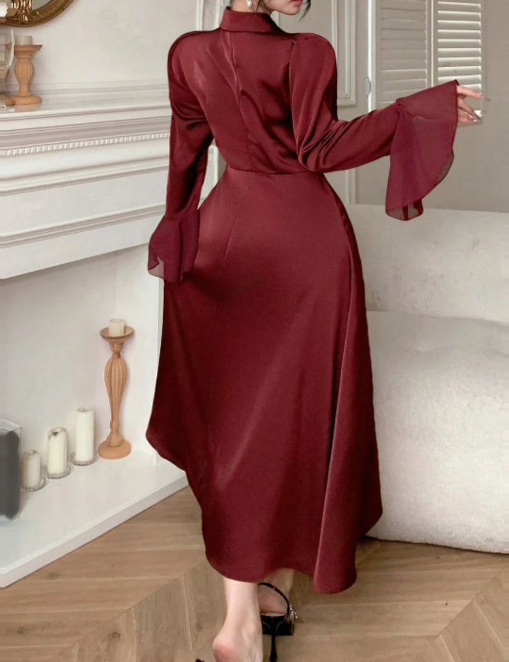 Rochie maxi Shein DAZY, vișiniu