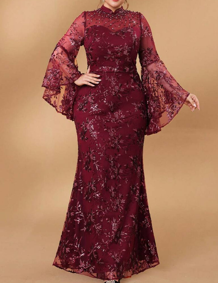 Shein maxi ruha, bordó