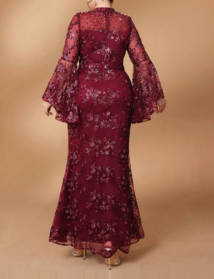 Shein maxi ruha, bordó
