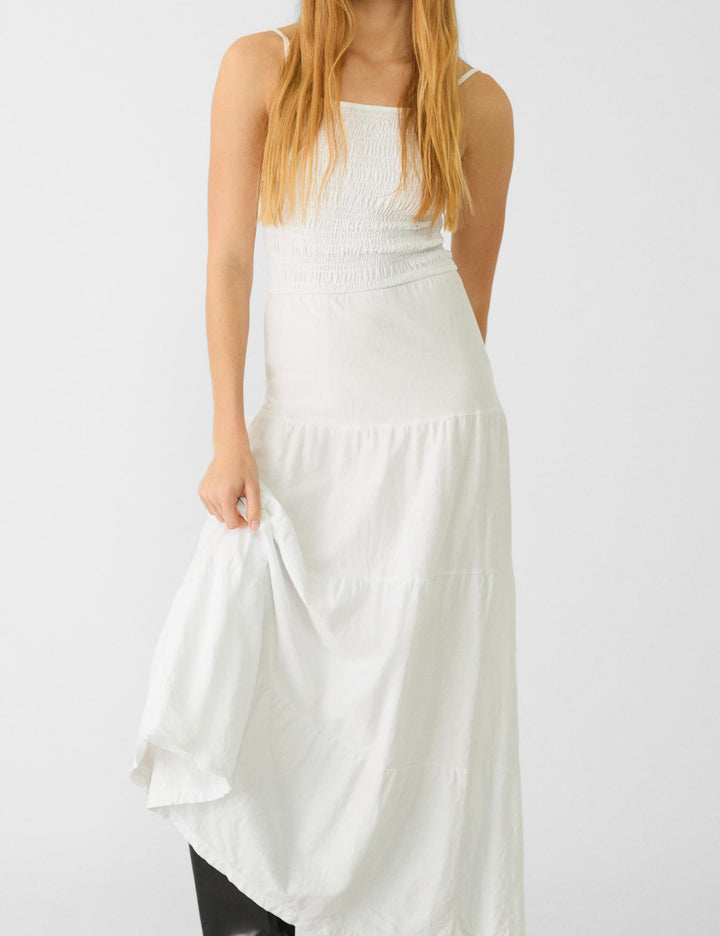 Stradivarius maxi ruha, fehér