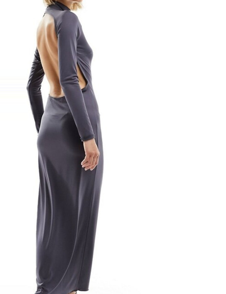 Stradivarius maxi ruha, szürke