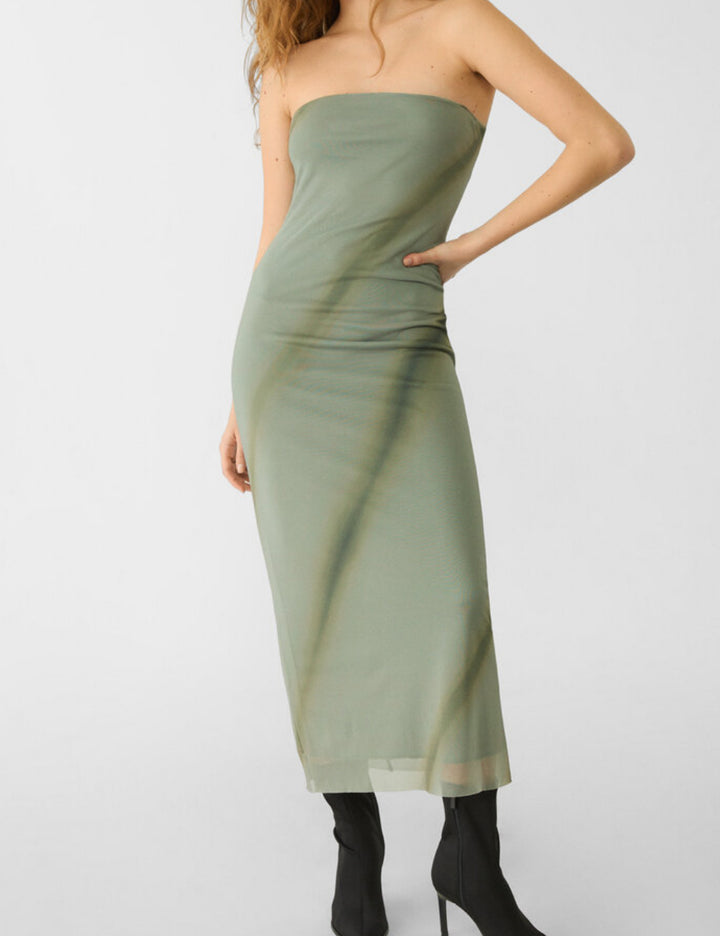 Stradivarius maxi ruha, zöld