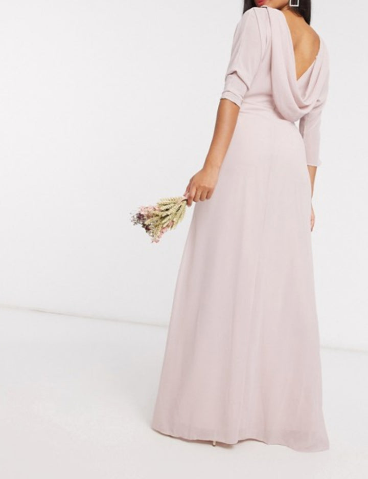 Rochie maxi TFNC, roz prafuit