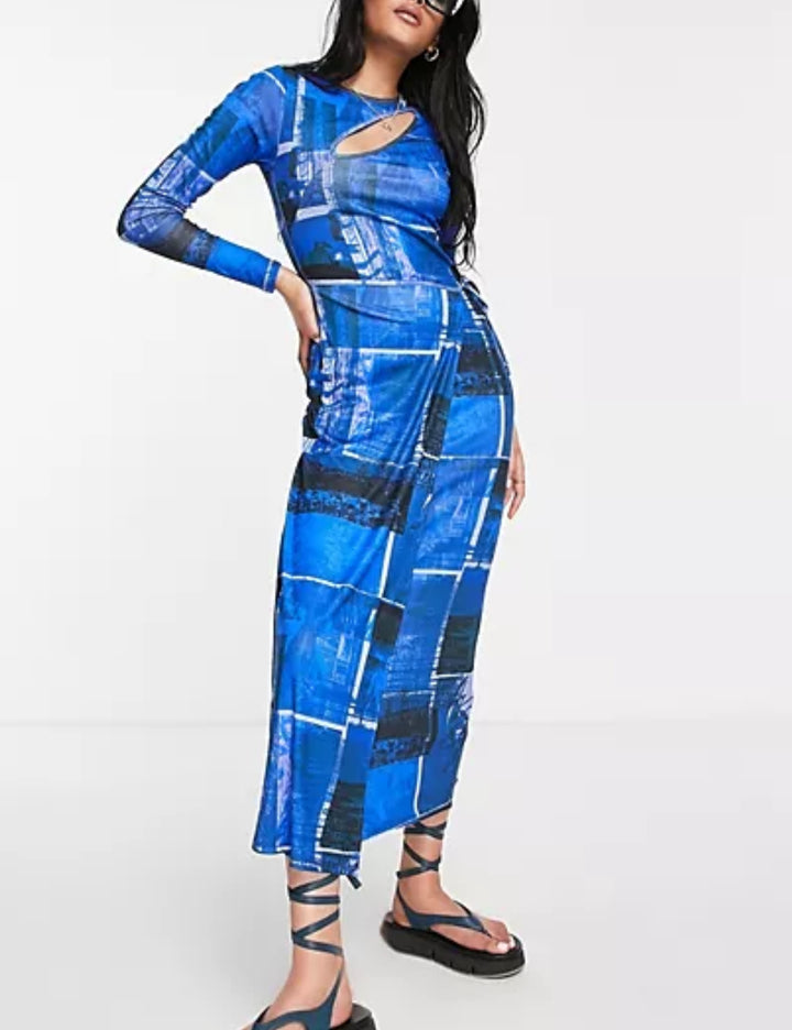 Topshop maxi ruha, kék