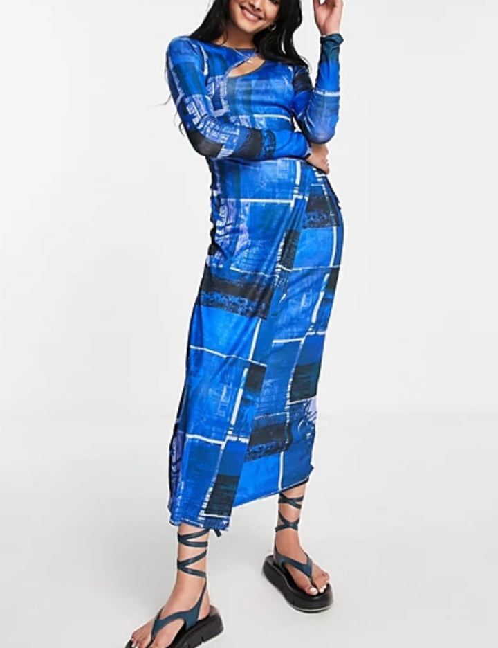 Topshop maxi ruha, kék