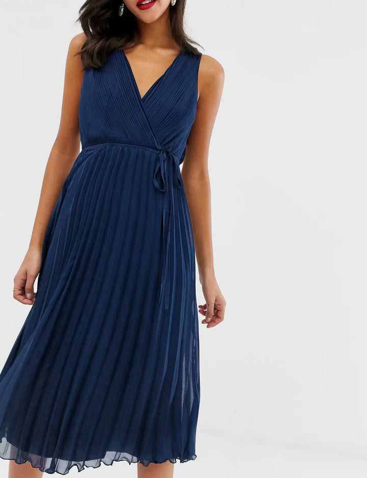 ASOS, midi ruha, kék