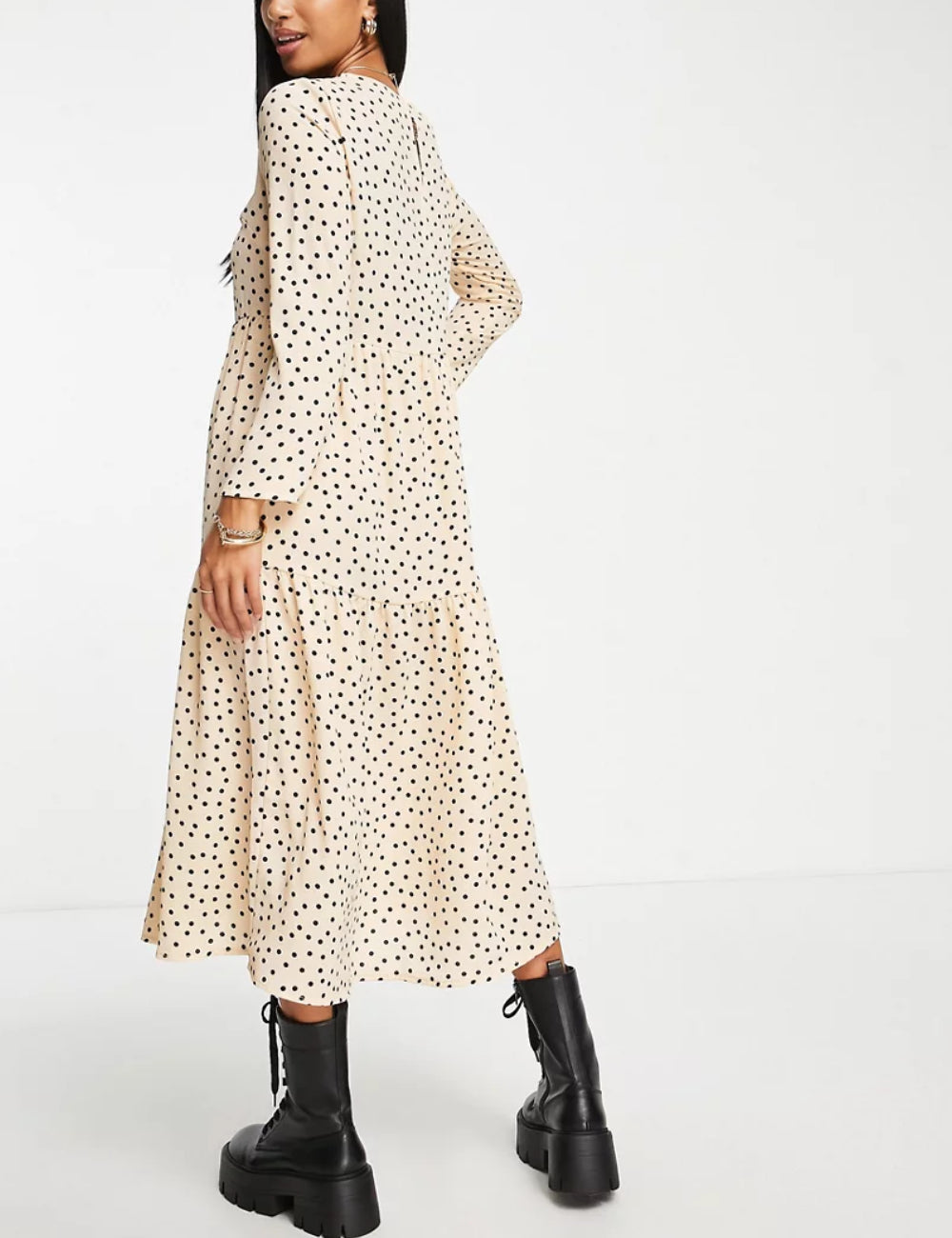 ASOS midi ruha, bézs