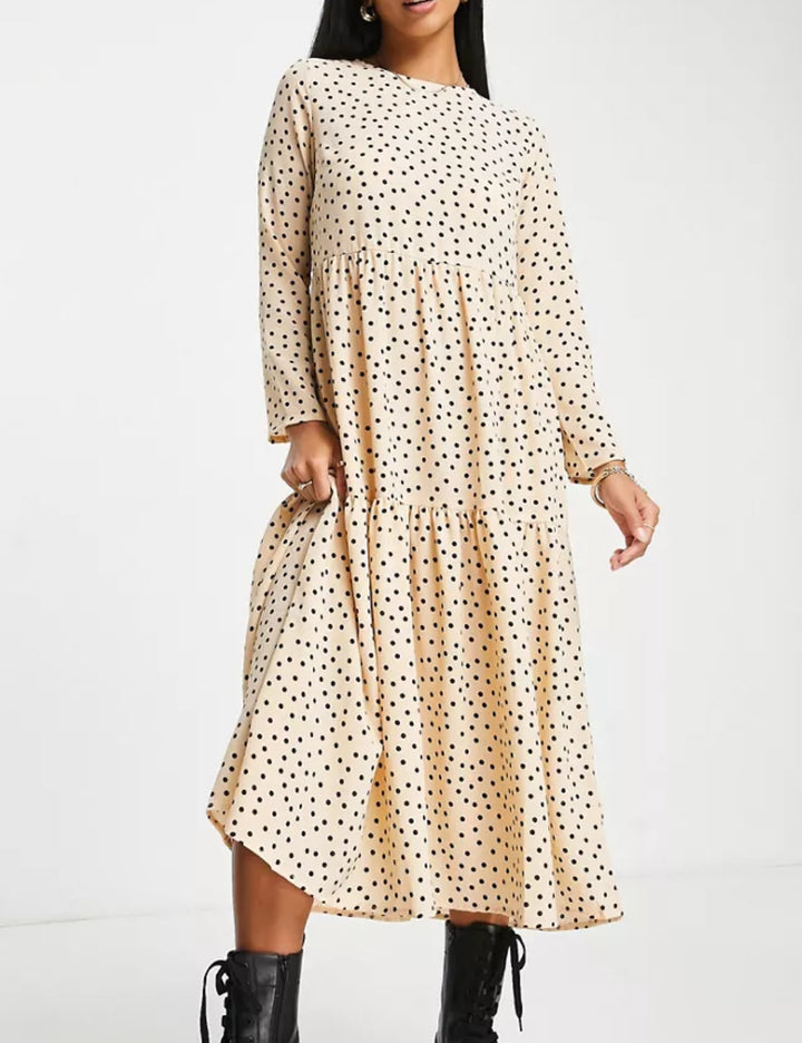 ASOS midi ruha, bézs