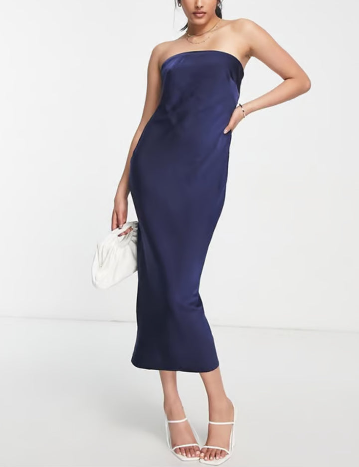 ASOS sötétkék midi ruha