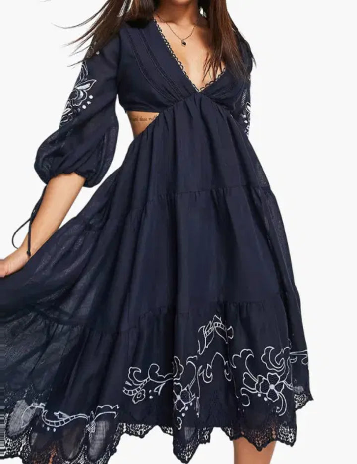 ASOS sötétkék midi ruha