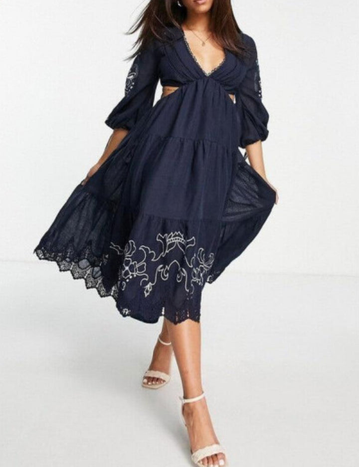 ASOS sötétkék midi ruha