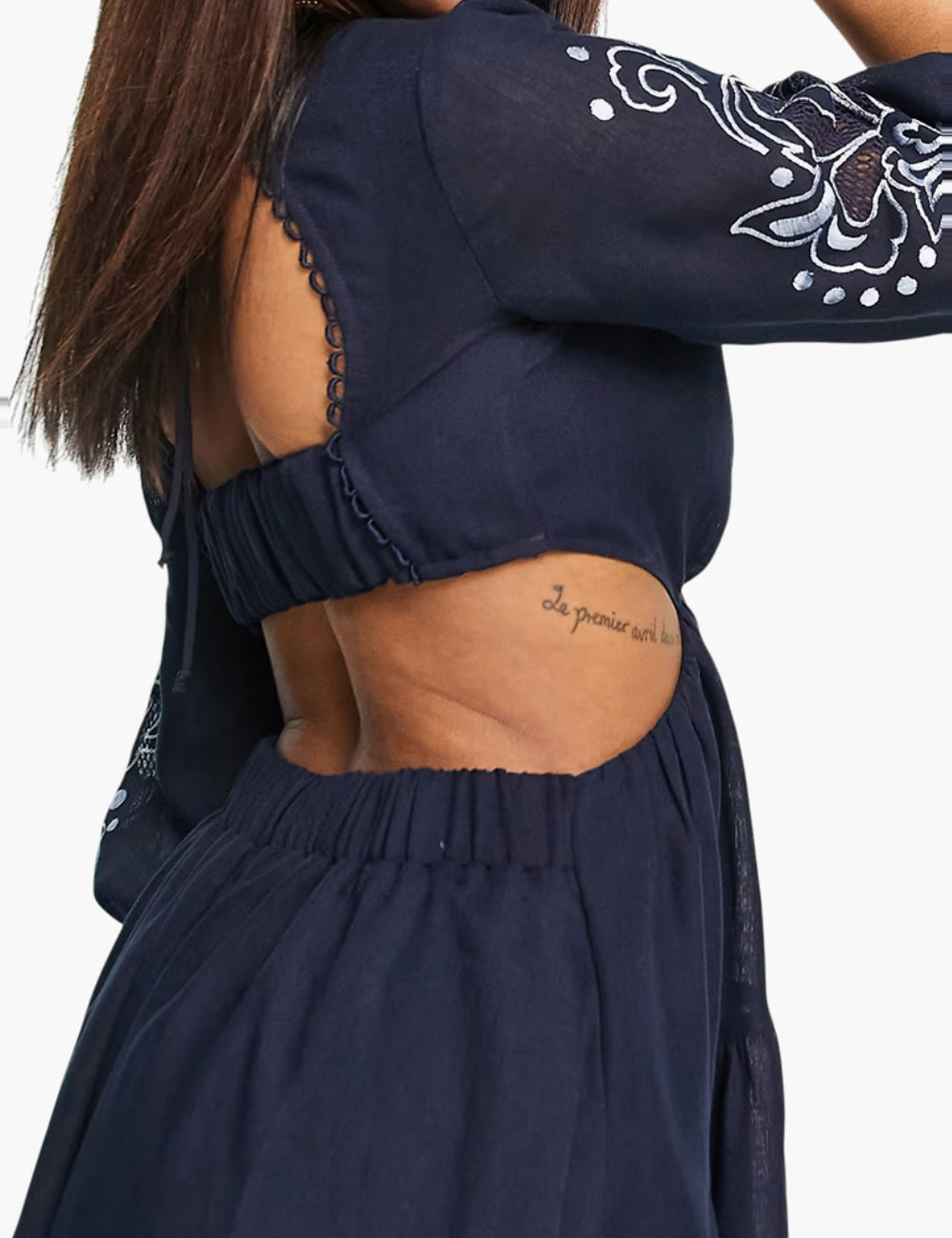 ASOS sötétkék midi ruha