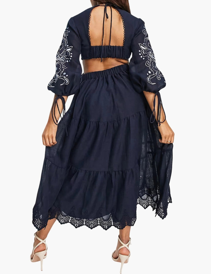 ASOS sötétkék midi ruha