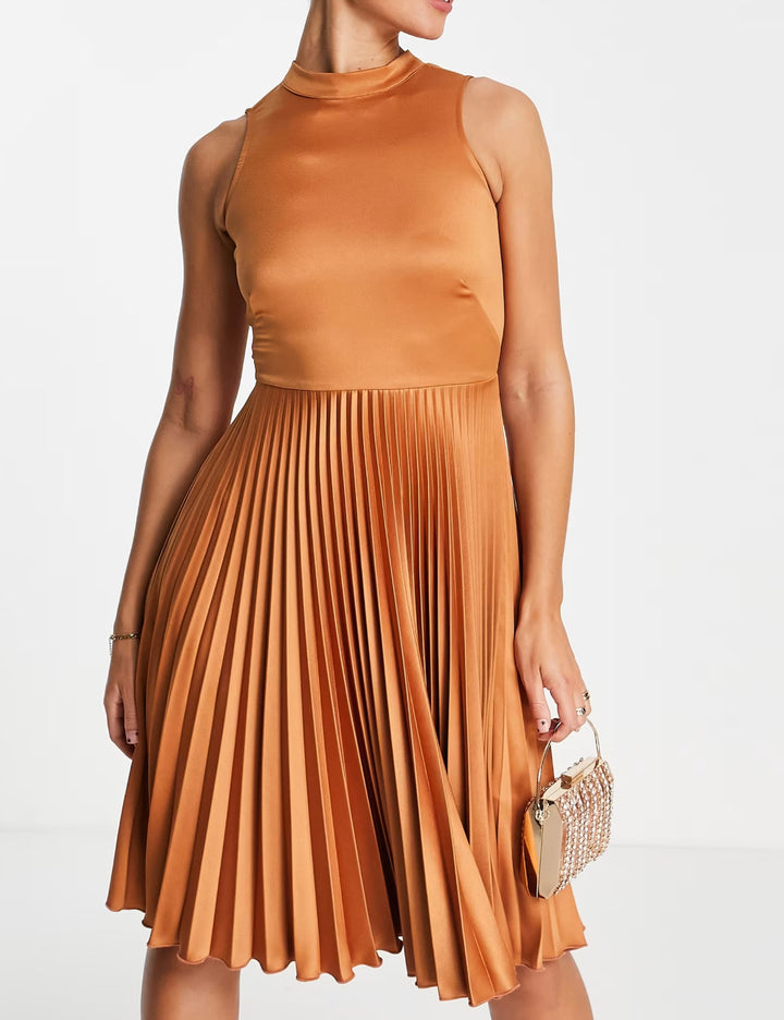 ASOS midi ruha, téglavörös